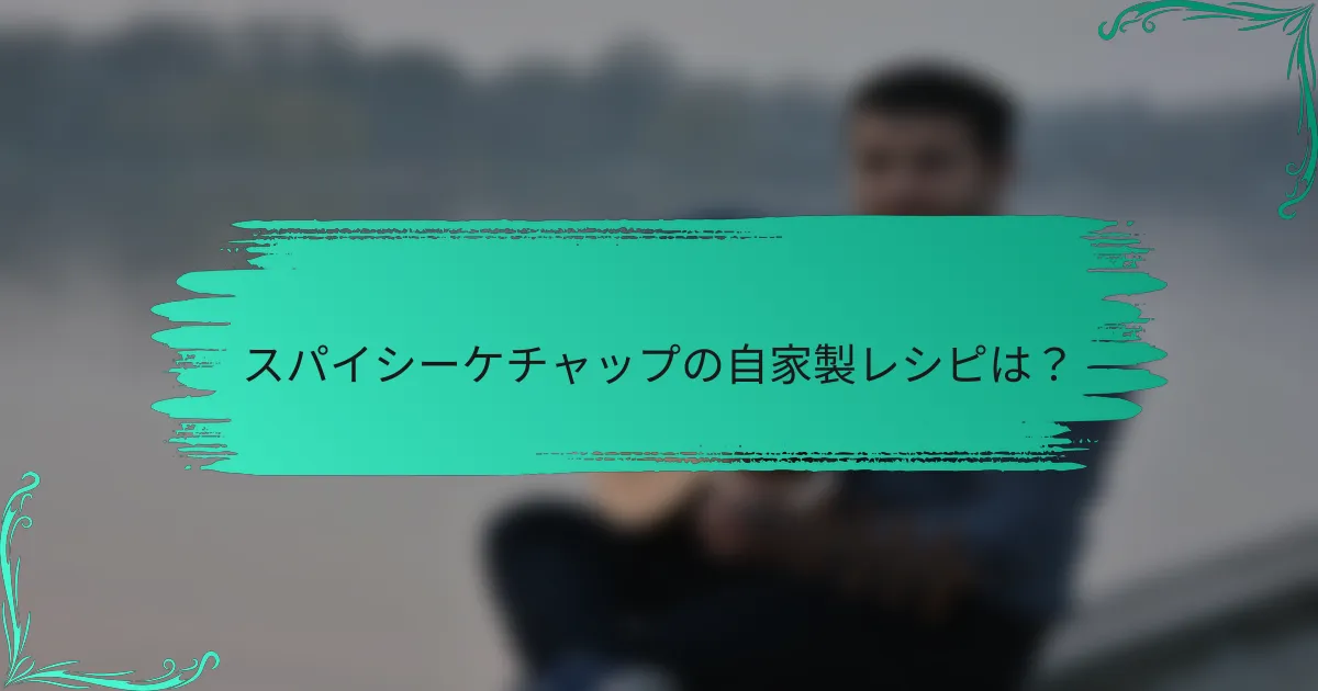 スパイシーケチャップの自家製レシピは?