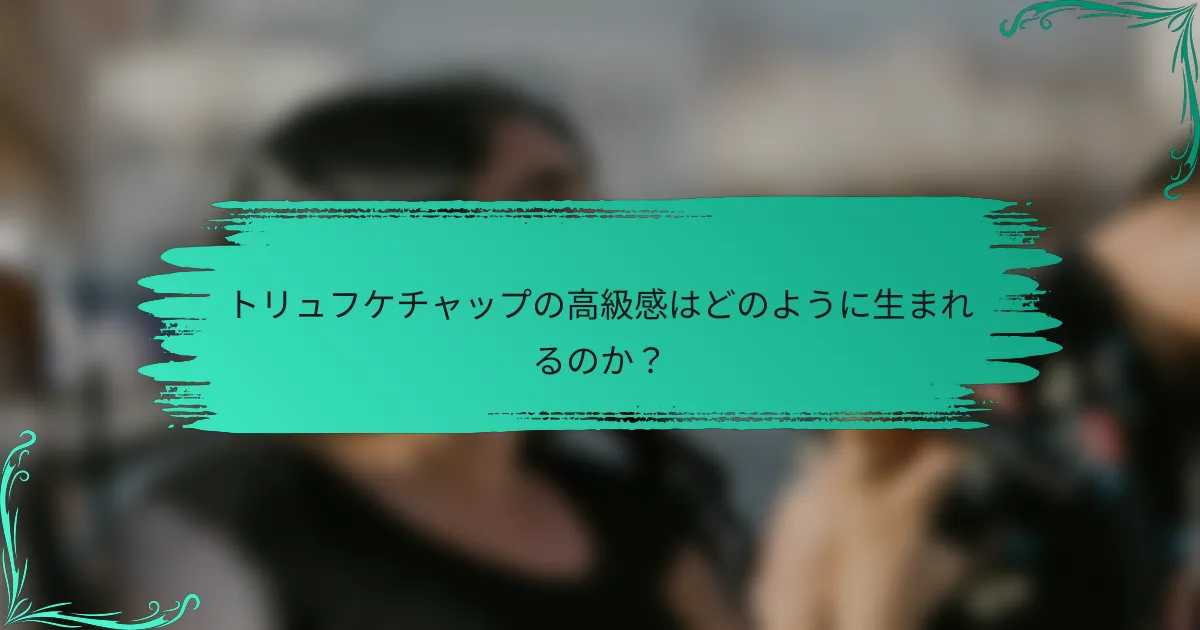 トリュフケチャップの高級感はどのように生まれるのか？